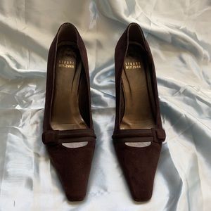 Stuart Weitzman Brown Suede Pumps